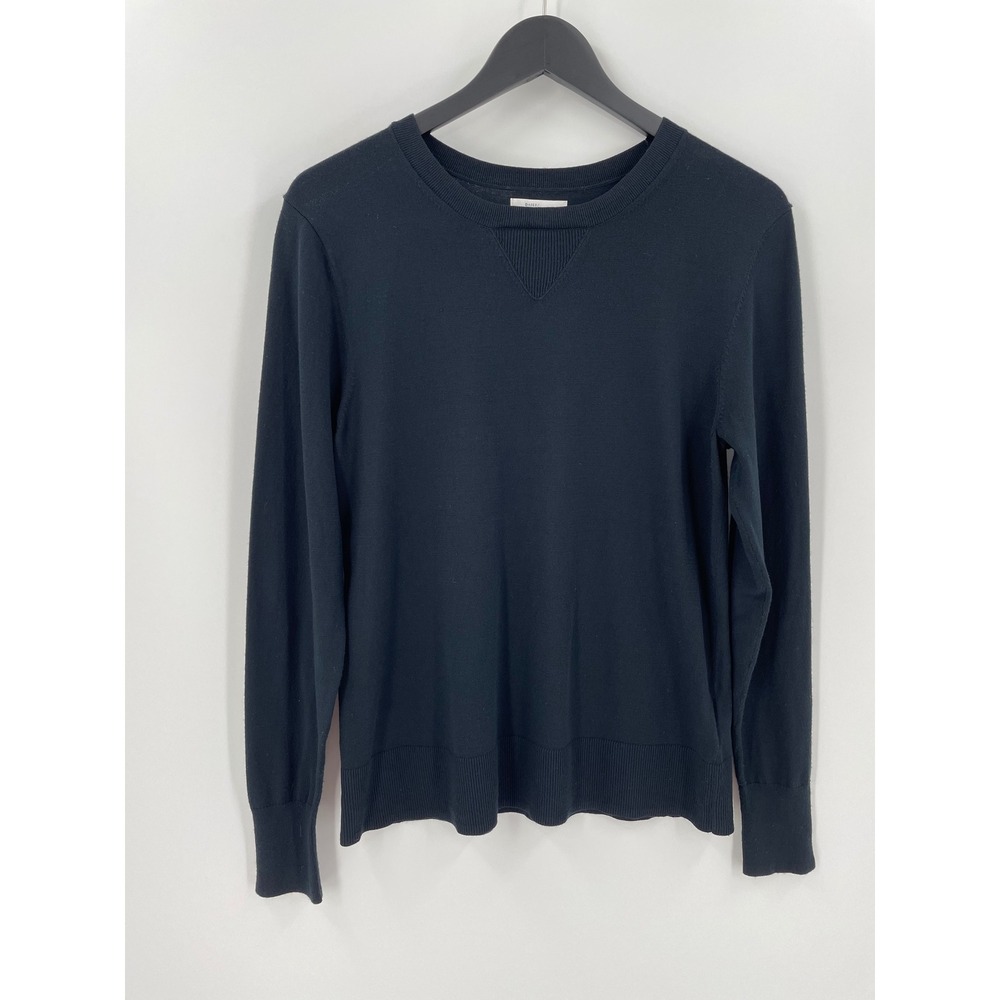 Daily Ritual Womens Crewneck Sweater Black Long Sleeve Viscose Blend‎ Size M